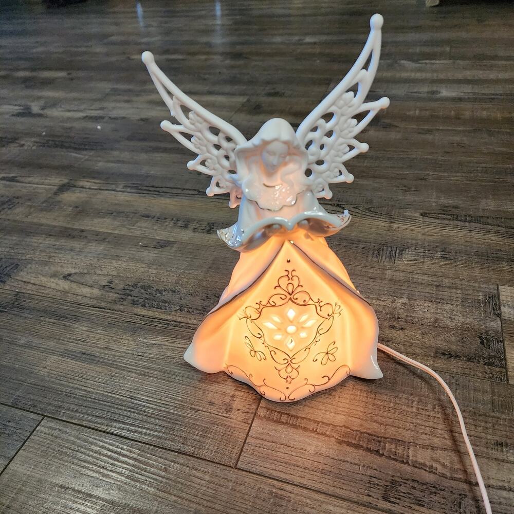 Living Quarters Lighted Porcelain Angel X